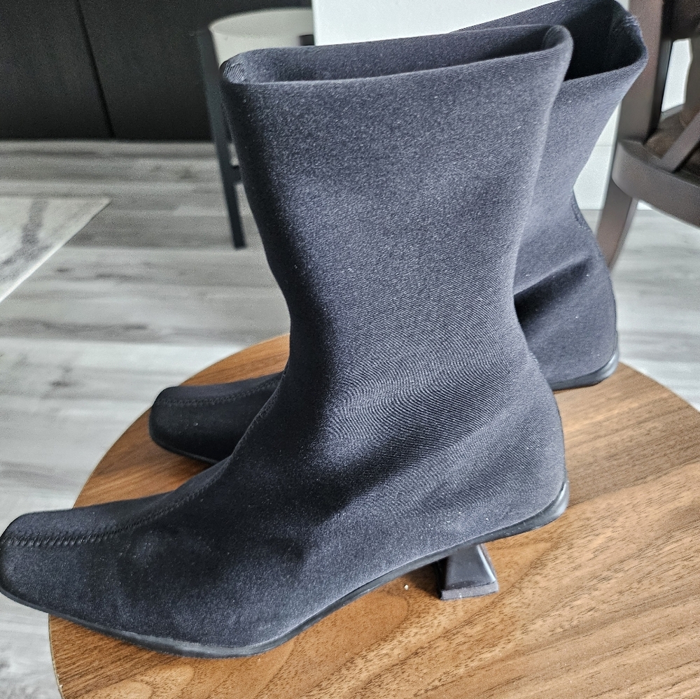 Ankle boots black stretch 9
